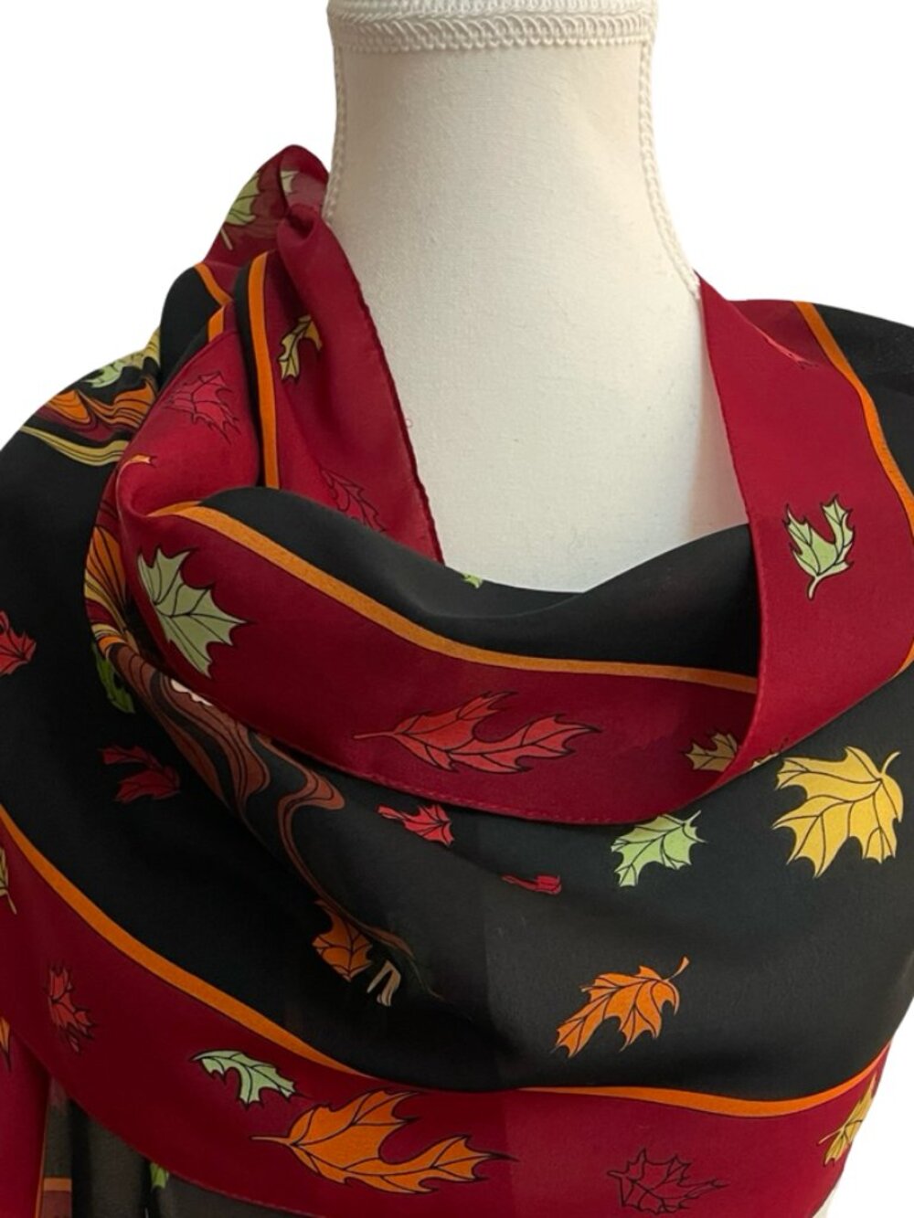 Maxine Noel Leaf Dancer Indigenous Art Scarf Fall Leaves